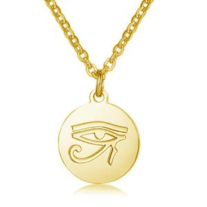 Mendes Goudkleurige Heren Ketting met Hanger Oog van Horus