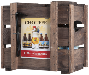 Chouffe La  kist met glas 132CL