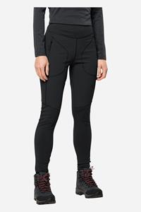 Jack Wolfskin Salmaser Dames Tights Zwart