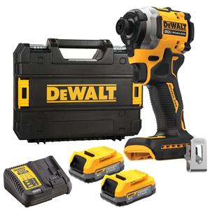 DeWALT DCF850E2T 18V Li-ion XR Accu Slagschroevendraaier set (2x Powerstack accu) in TSTAK koffer