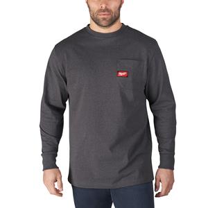 Milwaukee WTLSG-XXL | Work T-shirt long sleeve grijs - 4933478241 - 4933478241