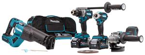 Makita DK0126G401 40 V Max Combiset boren, (slag)schroeven, slijpen en zagen | Mtools