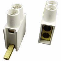 SEP Aansluitklem dubbel max 2x10mm² grijs laag  DTL 2115900041 voor automaten 9mm breed Max 63A