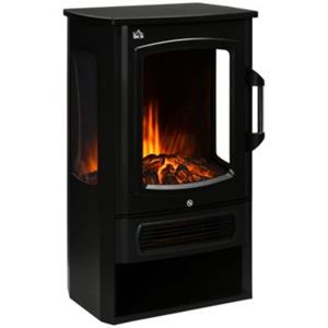 HOMCOM Elektrischer Kamin mit 2 Stufen schwarz