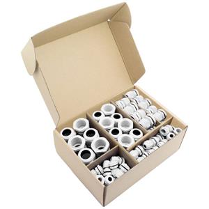 Quadrios 2102CA113 Kabelverschraubung Sortiment PA66 Weiß 60St.