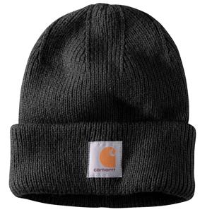 Carhartt Beanies - Ribgebreide muts met omslag Zwart