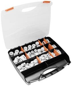 Quadrios 2102CA116 Wartel assortiment PA66 Wit 224 stuk(s)