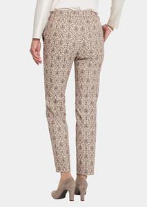 Goldner Fashion Jacquard-stretchbroek met een mooie glans - toffee / zand / gedess. 