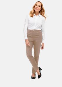 Goldner Fashion Comfortabele broek Anna met gestreken vouw - beige 