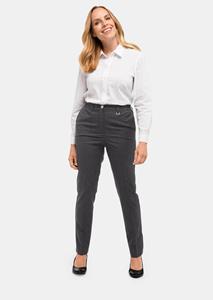 Goldner Fashion Comfortabele broek Anna met gestreken vouw - antraciet 