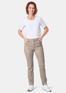 Goldner Fashion Comfortabele broek Anna met gestreken vouw - beige 