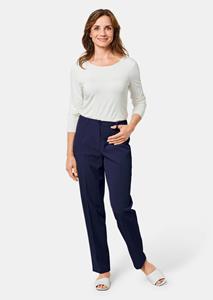 Goldner Fashion Broek met riemlusjes van onderhoudsvriendelijk materiaal - marine 