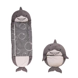 Mediashop Happy Nappers Kinderslaapzak - 2-in-1 Zachte Knuffel En Zomerslaapzak - Haai arge