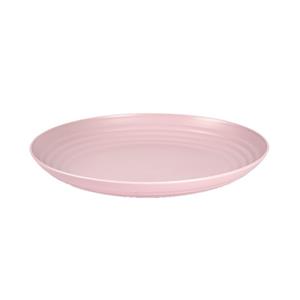 Rond bord/camping bord - D25 cm - oud roze - kunststof -