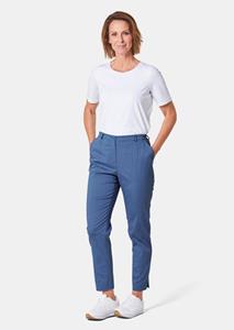 Goldner Fashion Sportieve broek Anna van comfortabel satijn - leisteenblauw 