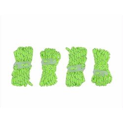 Fluorescerende scheerlijnen set 8x stuks - Tent/windscherm vastzetten touwen - Scheerlijnen