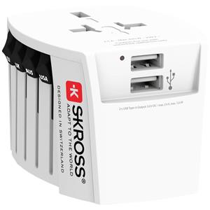 Skross 1.302960 Reisstekker MUV USB (2xA)