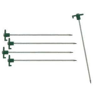 Umefa 16x grondpennen/tentharingen metaal met haak 25 cm -
