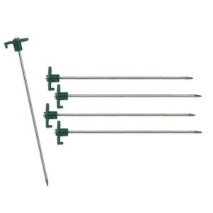 Umefa 24x grondpennen/tentharingen metaal met haak 25 cm -