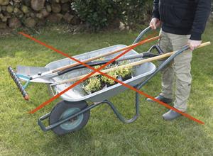 Tuingereedschapshouder voor montage aan kruiwagen voor max. randdikte 20 mm - 190 x 50 mm 500 g