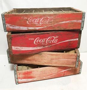 Originele Vintage Houten Coca-Cola Flessenkrat 24 Vakken