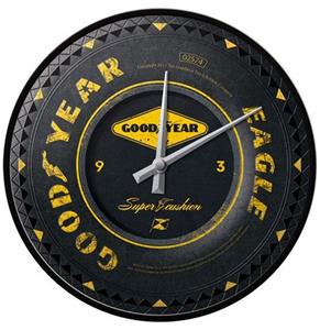 Fiftiesstore Wandklok Goodyear Tires Eagle Wiel