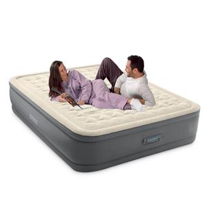 Intex 64926ND Luftbett PremaireElevated mit 220V Pumpe, QUEEN, mit doppellagiger Fibre-Tech Innenkon