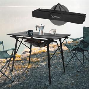 ML-Design Campingtafel Opvouwbaar 90x51,5 cm Zwart Aluminium 