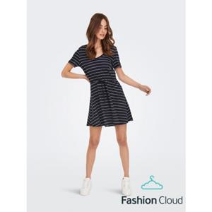 ONLY Sommerkleid T-Shirt-Kleid OnlMay Sommer-Kleid Kurz-Arm V-Ausschnitt