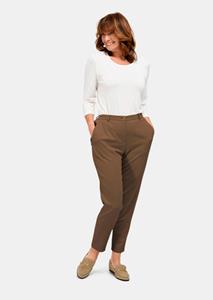 goldnerfashion Trageangenehme Rippenhose Comfort-Schnitt - bruin -