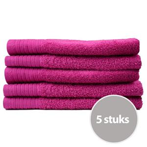 The One Towelling The One Gastendoek Voordeelpakket 500 gram 30x50 cm Magenta (5 stuks)