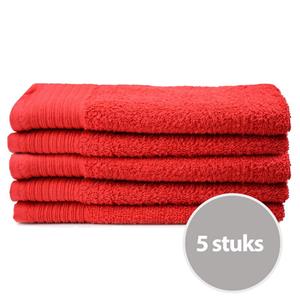 The One Towelling The One Gastendoek Voordeelpakket 500 gram 30x50 cm Rood (5 stuks)