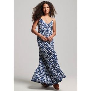 Dames Superdry Vintage lang strand hemdje in blauw