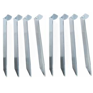 Grondpen/tentharing - 16x - zilver - staal - 17 cm -