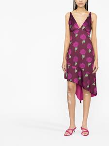 Versace Jurk met bloemenprint - Roze