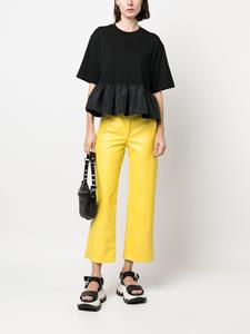 MSGM Broek met wijde pijpen - Wit
