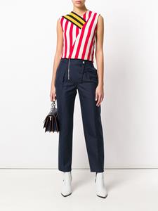 Calvin Klein broek met hoge taille - Blauw