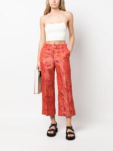 Alberto Biani Cropped broek - Rood