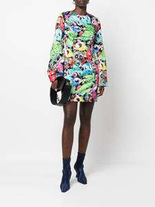 Philipp Plein Jurk met grafische print - Zwart