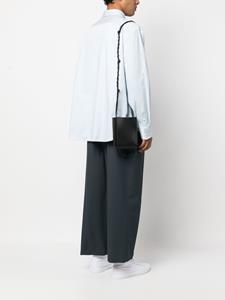 Jil Sander Leren schoudertas - Zwart