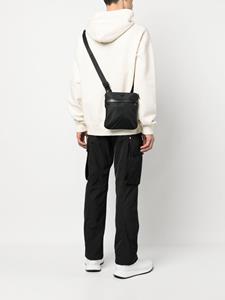 Emporio Armani Schoudertas met logoplakkaat - Zwart