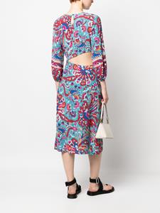 Ba&Sh Jurk met bloemenprint - Blauw