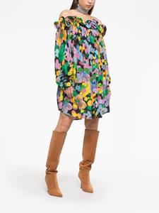 AZ FACTORY x Lutz Huelle off-shoulder jurk - Blauw