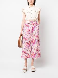 LIU JO Broek met bloemenprint - Paars