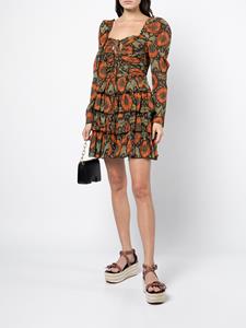 Ulla Johnson Jurk met abstracte print - Oranje