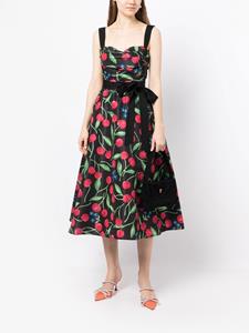 Carolina Herrera Jurk met kersenprint - Zwart