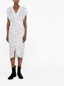 MARANT ÉTOILE Jurk met abstracte print - Wit