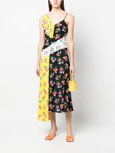 MSGM Jurk met bloemenprint - Zwart