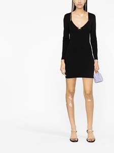 Alexander Wang Jurk met gelaagde hals - Zwart