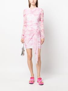 MSGM Jurk met tie-dye print - Roze